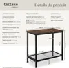 Table d’appoint FILTON 60x30,5x60,5cm - Bois foncé Voir les images du produit 6