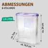 Vorratsdosen mit Deckel 2,8 Liter Lila, Luftdicht Produktbild-Vorschau 2