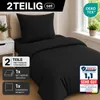 Komfortec Premium Bettwäsche 155x220 cm Bettbezug + 80x80 Produktbild-Vorschau 2