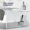 PawHut Katzenklo, Katzentoilette mit Deckel, Streuschaufel, Produktbild-Vorschau 7