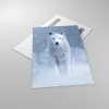 Bilder auf glas - Einteilig - Weiß Wolf Schnee - 80x120cm - Produktbild-Vorschau 2