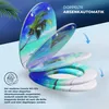A toilet seat with a tropical beach design, shown in multiple stages of closure. Anteprima dell’immagine prodotto