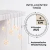 Lichterkette Lichtervorhang Schneeflocke LED Batterie Timer Produktbild-Vorschau 5