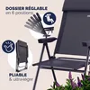 CASARIA® 2x Chaises de jardin pliantes Anthracite en Voir les images du produit 4
