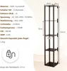 Product specifications and dimensions of a floor lamp with shelves. Náhľad obrázku produktu