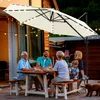 Parasol de jardin Ikodm 3 m beige, parasol à pied déporté Voir les images du produit 12