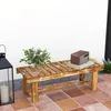 Outsunny Gartenbank Holzbank rustikal Massivholz für 2 Produktbild-Vorschau 9