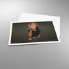 Poster - Poster ohne Rahmen - Frau Katze Blumen - 91,5x61 Produktbild-Vorschau 3