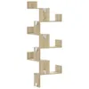 A zig-zag shaped wall shelf unit made of wood-like material. Náhľad obrázku produktu