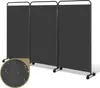 Izrielar Paravent mit Rollen 3 teilig Anthrazit 263x180 cm Produktbild-Vorschau 9