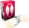 A product shot of Innr smart candle light bulbs and their packaging. Produktbild-Vorschau