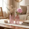 2er Set Vase Rosa H14cm Glas Blumenvase Tischdeko Frühling Produktbild-Vorschau 4