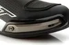 A close-up view of the toe area of a black motorcycle boot. Náhľad obrázku produktu