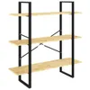 vidaXL Bücherregal 3 Böden 100x30x105 cm Massivholz Kiefer Produktbild-Vorschau 2
