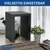 DanDiBo Lamellenhocker Hocker Metall Schwarz Eckig BASE Produktbild-Vorschau 7