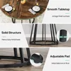 Collage of images showing details of a round dining table. Náhľad obrázku produktu