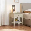 Nachttisch 'Luspoo' mit Schublade 50 x 40 x 40 cm Cremeweiß Produktbild-Vorschau 1