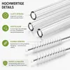 20 Glas Strohhalme + 5 Bürsten Trinkhalme Glashalme Produktbild-Vorschau 9