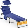 CASARIA® Sonnenliege Bari klappbar Wetterfest mit Dach Produktbild-Vorschau 1