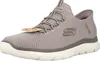 A single gray Skechers slip-on shoe is shown from a side-front angle on a white background. Produktbild-Vorschau