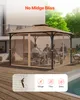 VEVOR zanzariera per gazebo, adatta per gazebo 304 x 304 x Anteprima dell’immagine prodotto 5
