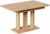 A wooden dining table with a pedestal base. Anteprima dell’immagine prodotto