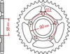 JTSPROCKETS Kettenrad JTR604.36 hinten Kohlenstoffstahl Produktbild-Vorschau 5