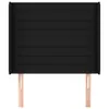 Kopfteil mit Ohren Schwarz 83x16x118/128 cm Stoff Produktbild-Vorschau 3