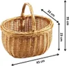 Kobolo Nákupní koš Proutěný koš pletený z proutí 43x33x35 Náhled obrázku produktu 2