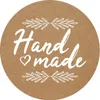 48 Stück hochwertige Etiketten Aufkleber "Hand Made" rund Produktbild-Vorschau 1