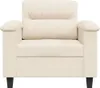 vidaXL Sessel Beige 60 cm Mikrofasergewebe Produktbild-Vorschau 4