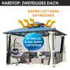 Alu Pavillon PAGODE 3,5x3,5m beige mit Moskitonetz Produktbild-Vorschau 4