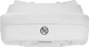 The bottom view of a white electric heater. Produktbild-Vorschau