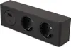 bloc 3 prises 2x230V et prise USB A/C noir Voir les images du produit 1