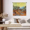 MuchoWow® Wandteppich Wandbehang Olivenbäume mit gelbem Produktbild-Vorschau 2