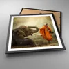 Gerahmtes Poster - Schwarzer Rahmen - Elefant Mönch Produktbild-Vorschau 3