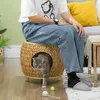 Pawhut Cave à chat en rotin 2 en 1 Design panier pour chat Voir les images du produit 8