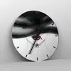 Wanduhr - Rund - Glasuhr - Frau Hut Schwarzweiß - 30x30cm - Produktbild-Vorschau 4
