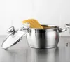 Casserole à induction en acier inoxydable avec couvercle Voir les images du produit 2
