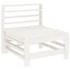 The Living Store 6-tlg. Garten-Lounge-Set Weiß Massivholz Produktbild-Vorschau 5