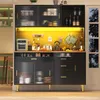 Armoire haute Flieks avec LED, buffet de cuisine Armoire de Voir les images du produit 1
