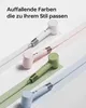 Four Laifen Mini high-speed hair dryers in different colors (white, pink, green, and blue) are arranged diagonally on a light gray and white background. Voir les images du produit