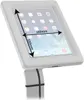 A close-up view of a tablet stand holding a tablet, with dimensions indicated. Produktbild-Vorschau