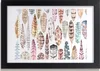 Bild 30x20 MDF-Rahmen, Wandkunst Bunte Federn Produktbild-Vorschau 1
