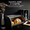 Creative Home Grau Brotkasten Holz | 38 x 28,5 x 17,5 cm | Produktbild-Vorschau 4