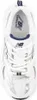 A top-down view of a white New Balance running shoe. Voir les images du produit