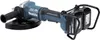 A cordless angle grinder with two batteries attached, shown from a side-diagonal view on a white background. Produktbild-Vorschau