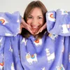 Lazy Robe Sehr weicher Bademantel Lila Alpaka 100 cm Produktbild-Vorschau 3