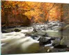 Bilder auf glas - Stream Herbst Forrest Berg - 120x80cm - Produktbild-Vorschau 1