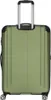 A green Travelite CITY Trolley L suitcase is shown from the back. Voir les images du produit
